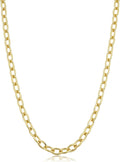 Solid 14k Yellow Gold Filled 5.1 mm Oval Cable Link Chain Necklace for Men and Women