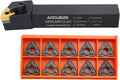Accusize Industrial Tools 3/4'' by 4-1/2'' Oal Mwlnr-12-4c Toolholder with 10 Pcs Wmng432 Carbide Inserts, 2316-0008ins2