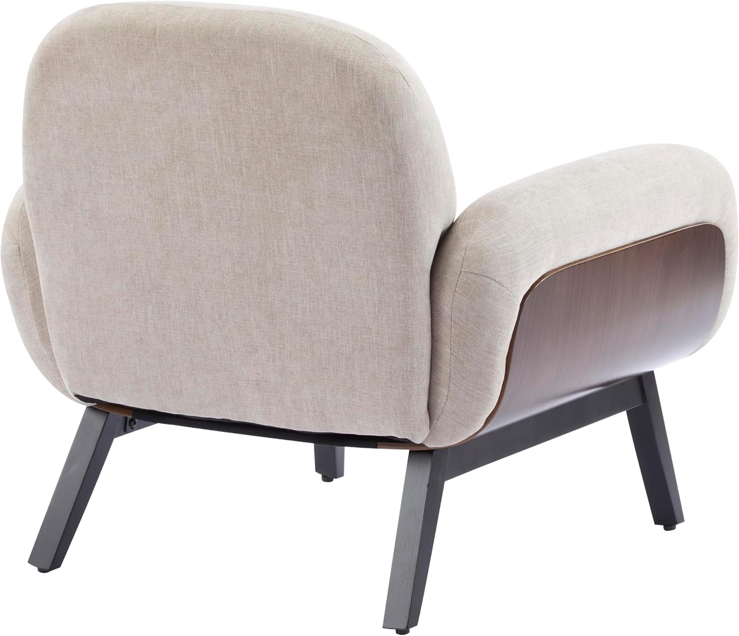 Christopher Knight Home Audrey Modern Fabric Upholstered Accent Chair, Living Room Low Profile Fabric Armchair, Wooden Comfy Reading Chair, Soft Seating Single Lounge Sofa, Khaki