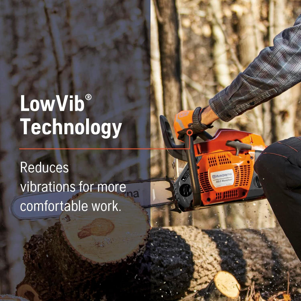 Husqvarna 455 Rancher Gas Chainsaw, 55-cc 3.5-HP, 2-Cycle X-Torq Engine, 20 Inch Chainsaw with Automatic Oiler, For Wood Cutting, Tree Trimming and Land Clearing, Gifts For Men