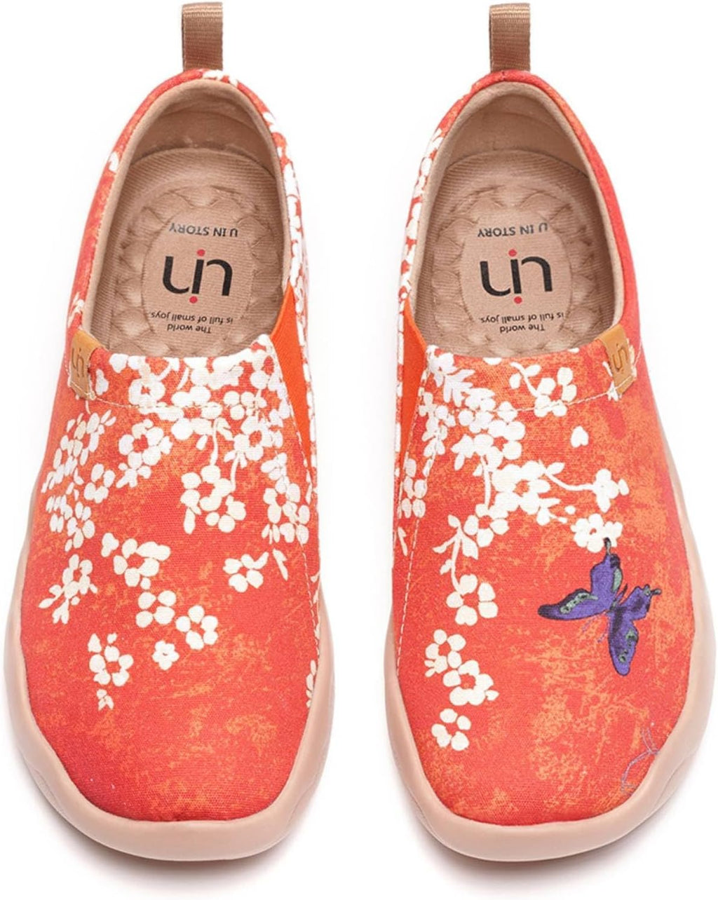 UIN Women's Casual Loafers Travel Painted Walking Slip On Lightweight Comfortable Canvas Fashion Sneakers