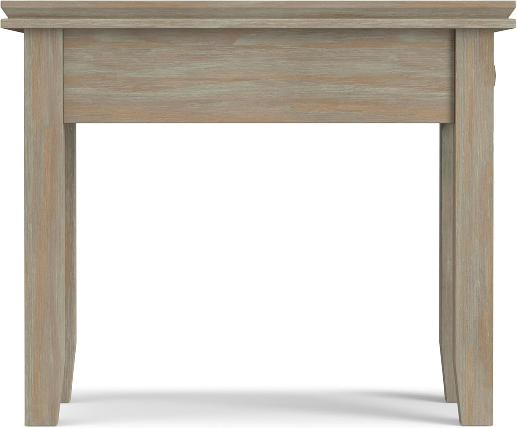 SIMPLIHOME Artisan SOLID WOOD 14 inch Wide Rectangle Transitional Narrow Side Table in Distressed Grey for the Living Room and Bedroom