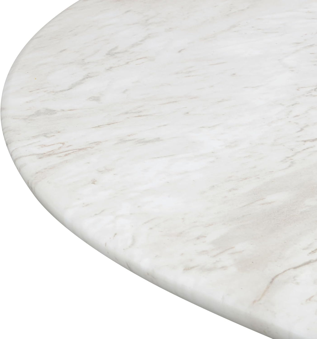 Tov Furniture Brut Indoor/Outdoor Concrete Dining Table (White Marble)