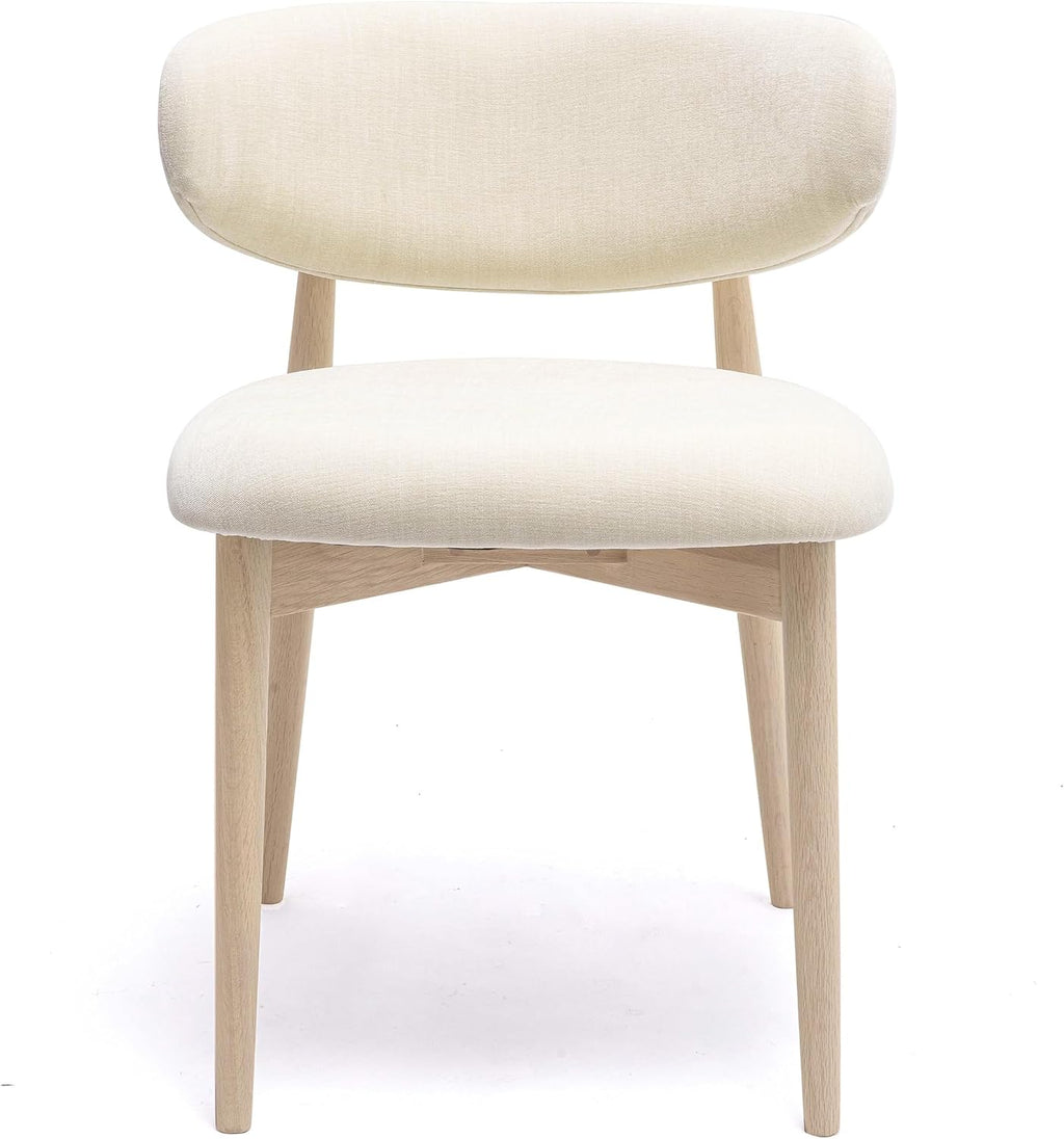 Tov Furniture Zinea Cream Performance Textured Velvet Dining Chair