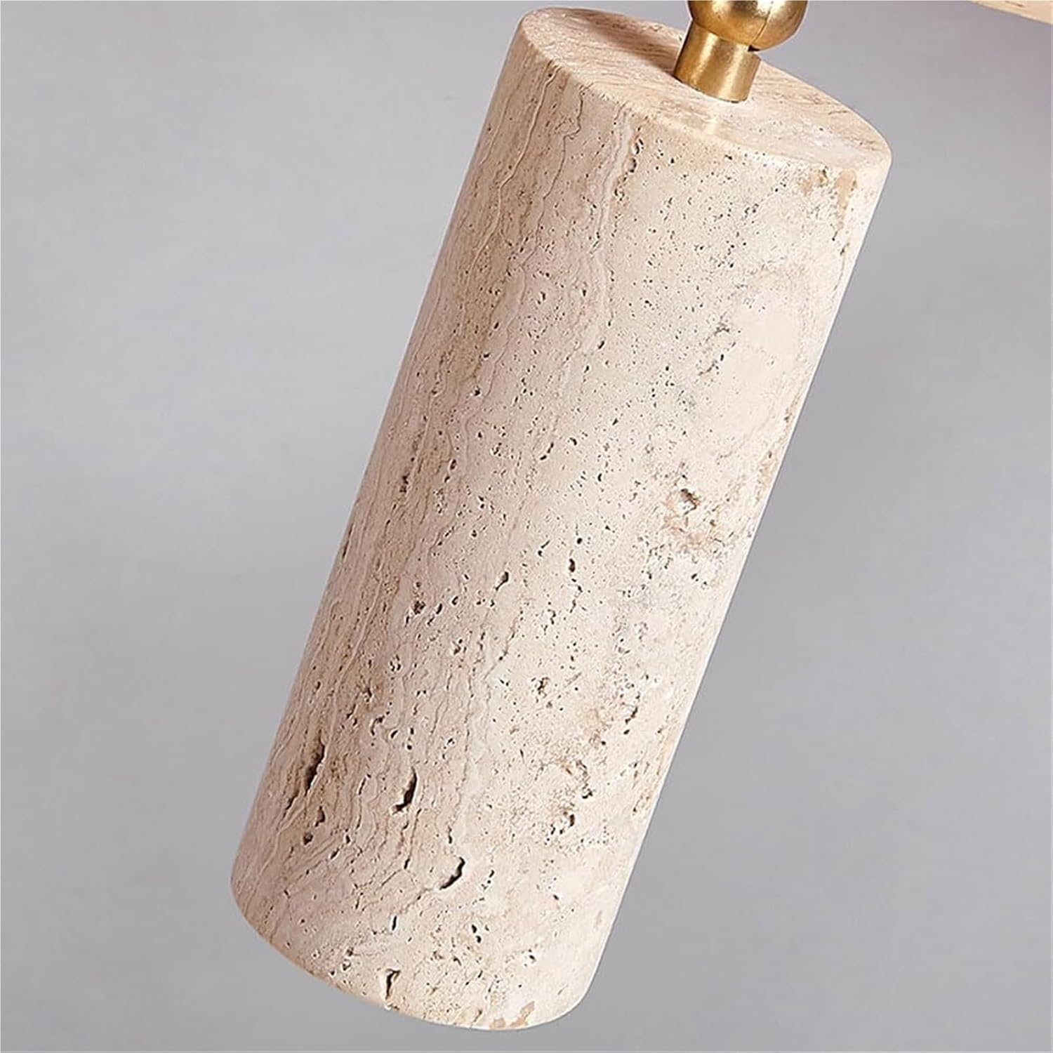 Wabi Sabi Flush Mount Ceiling Light 3-Light Yellow Travertine Spotlight Indoor Industrial Ceiling Lamp Natural Stone Vintage Chandelier Light Fixture For Corridors Bedroom Hallway Hotel(Walnut)