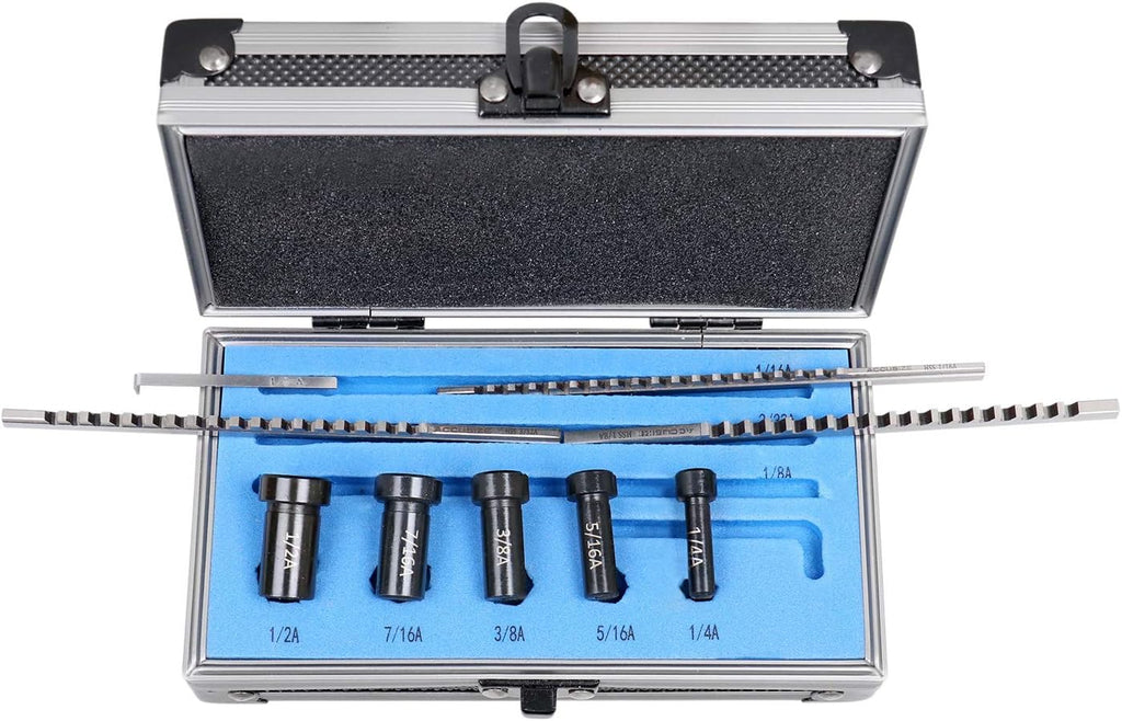 Accusize Industrial Tools No.00 Hss Keyway Broach Precision Sets in Fitted Wooden Box, 5100-0001