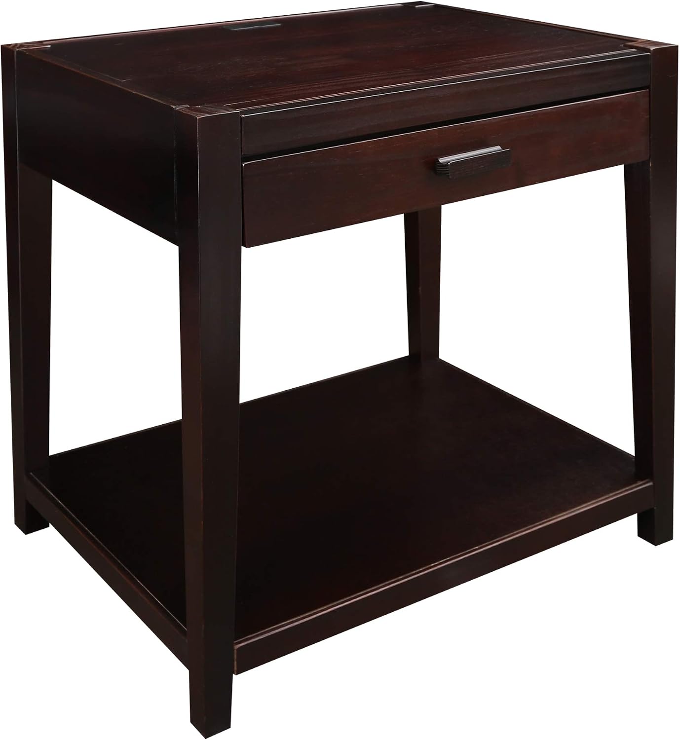 Notre Dame Nightstand with USB Port-Espresso