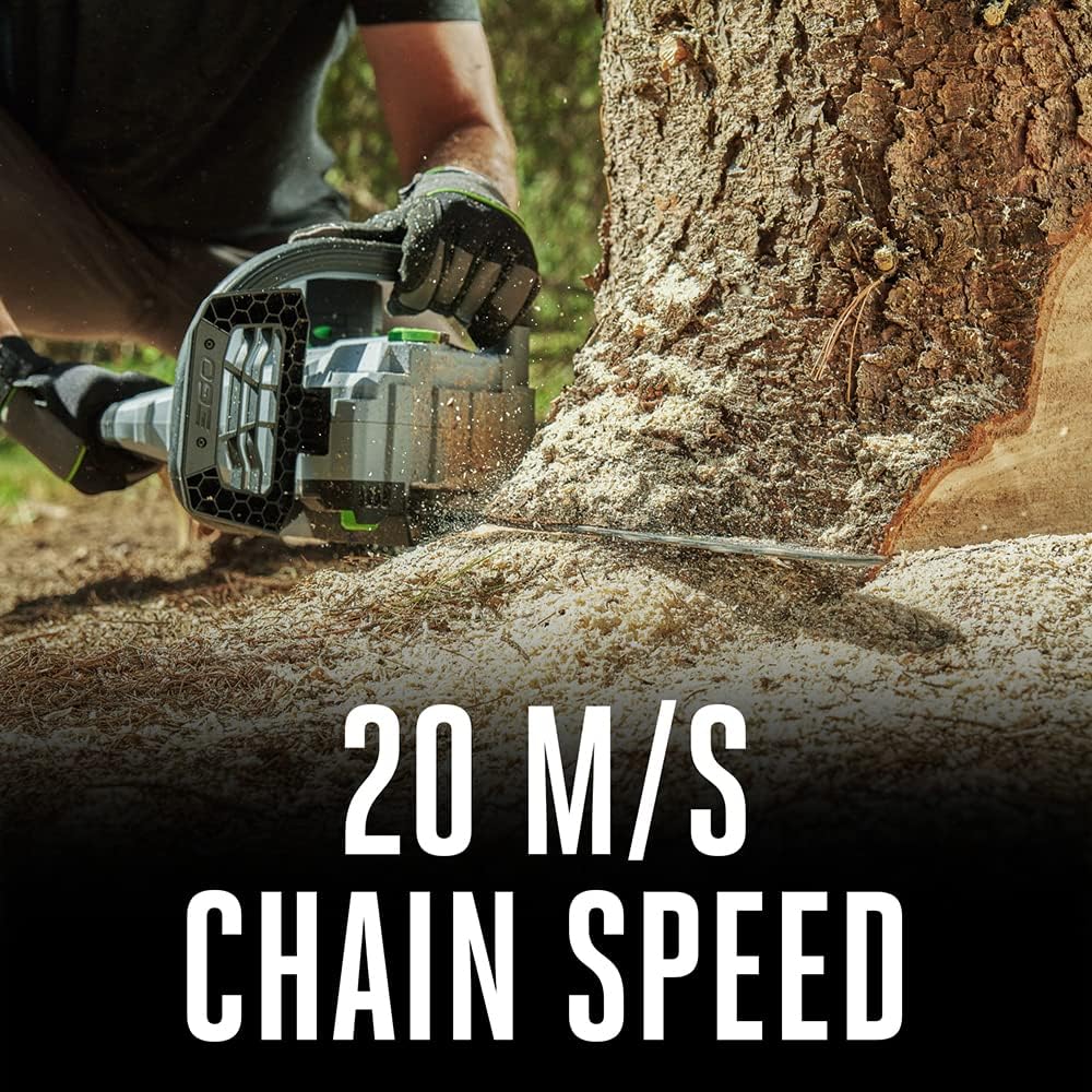 EGO POWER+ Chain Saw, 16' Battery Powered Chainsaw, Electric Cordless, Includes 56V 4.0Ah Battery and Charger – CS1613