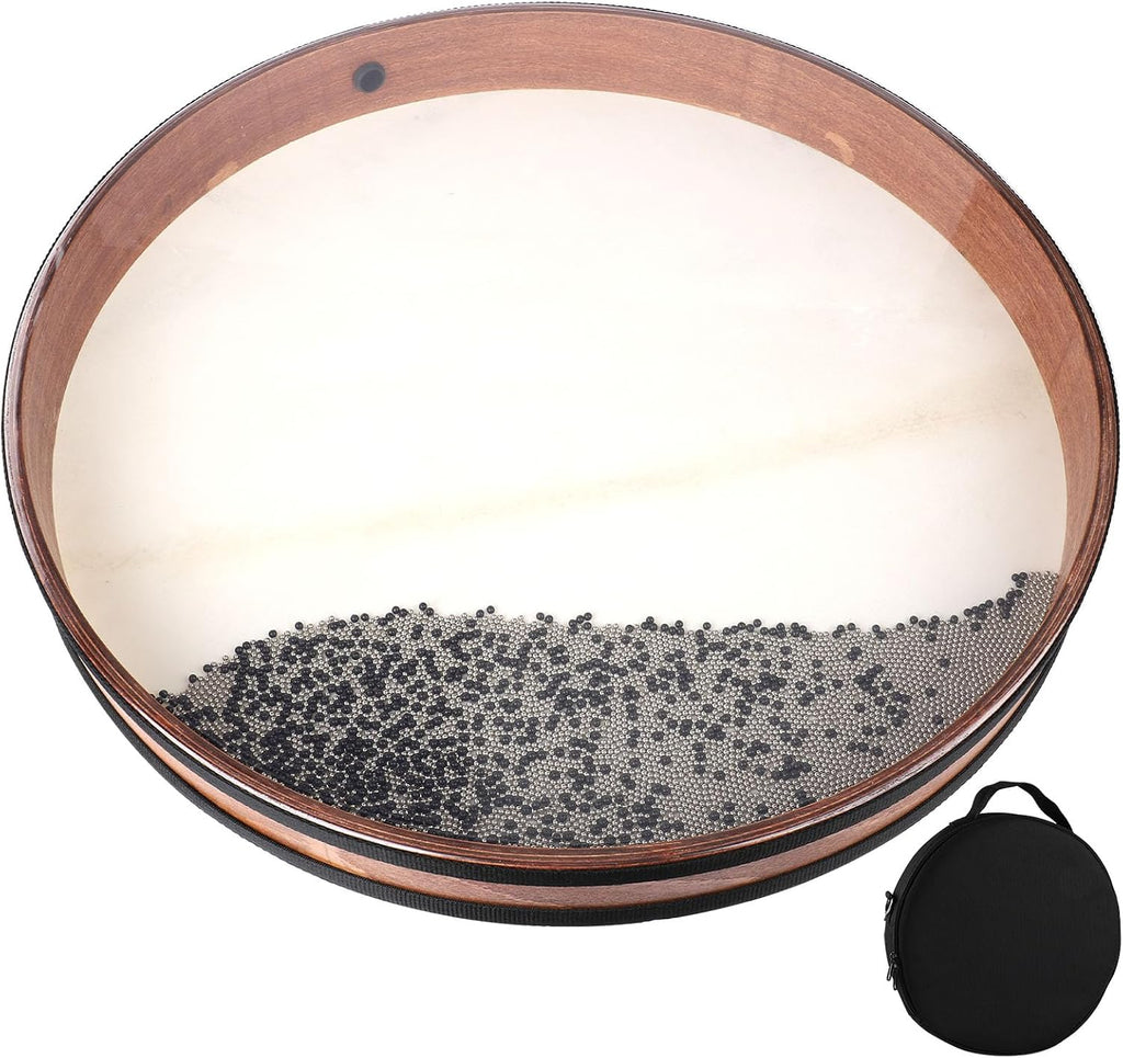22 Inch Goatskin Professional Ocean Drum - Sea Wave Sound Healing Instrument for Stress Relief Therapy, Mindfulness & Yoga Meditation | Premium Relaxation Gift