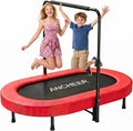 Trampoline for Kids, Toddler Trampoline Indoor Sports and Outdoor Games 56' Kids Rebounder 220LBS Capacity with Adjustable Safety Handrail Foldable Jumper for Boy Girls ASTM Certified