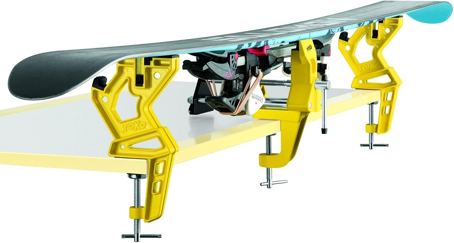 TOKO Freeride Ski Vise Grip for Tuning and Waxing - Secure No Slip Grip and Holding Position for Freestyle and Jumping Ski Edge Preparation - 3 Piece Set