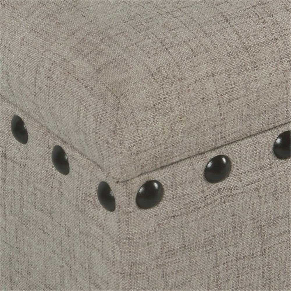 HomePop 42' Storage Bench with Nailhead Trim - Tan