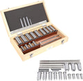 Generic 22 Pcs Keyway Broach Set in Fitted Box, Industrial Tools Metric Size Broaching Cutter Collared Bushing Shim Set W/4 Pcs Broach & 13 Collared Bushing & 5 Gaskets