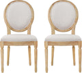 Christopher Knight Home Phinnaeus Polyester Beige Fabric Dining Chair (Set of 2), 2-Pcs Set