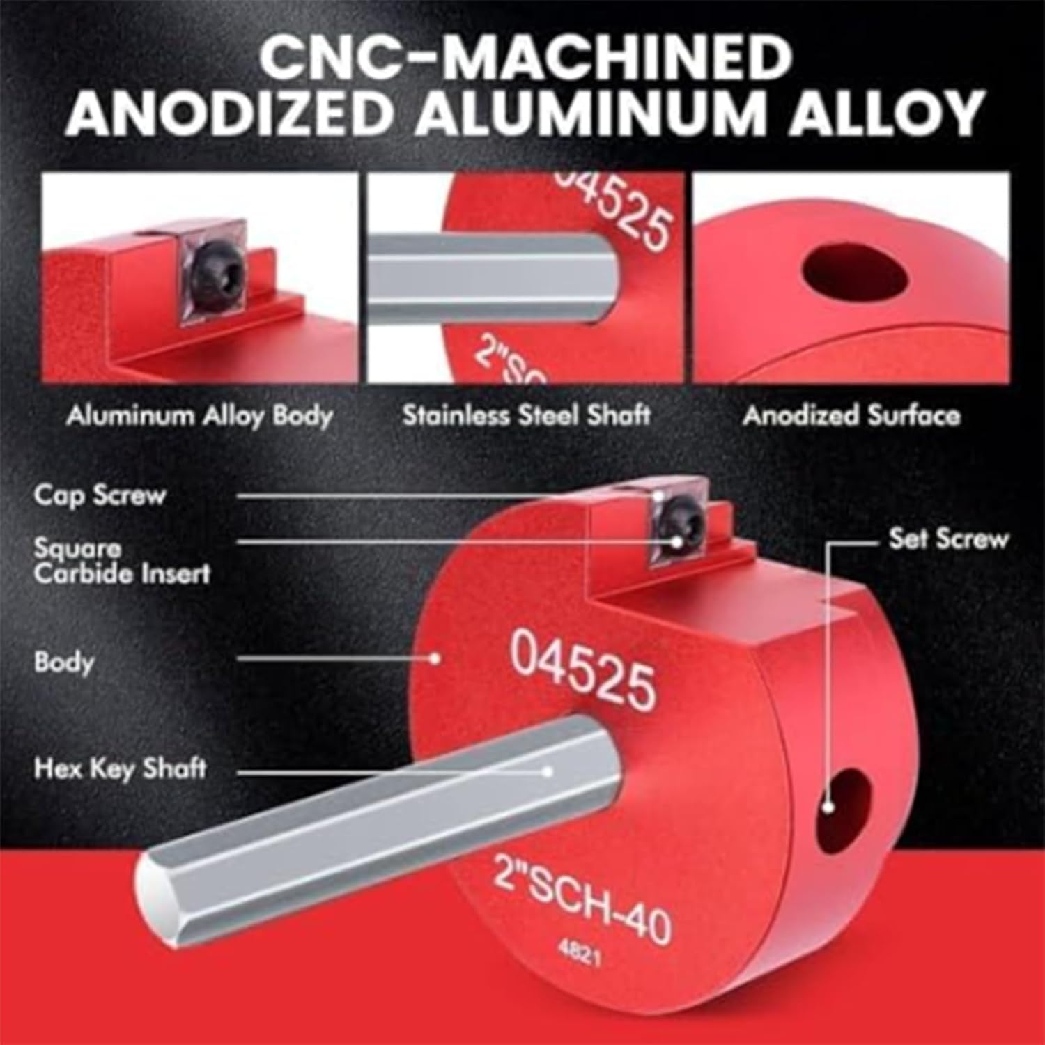 PVC Pipe Expander Kit, Pipe Deburring Tool and Bushing Protector, Suitable for Plumbing and Electrical Applications.