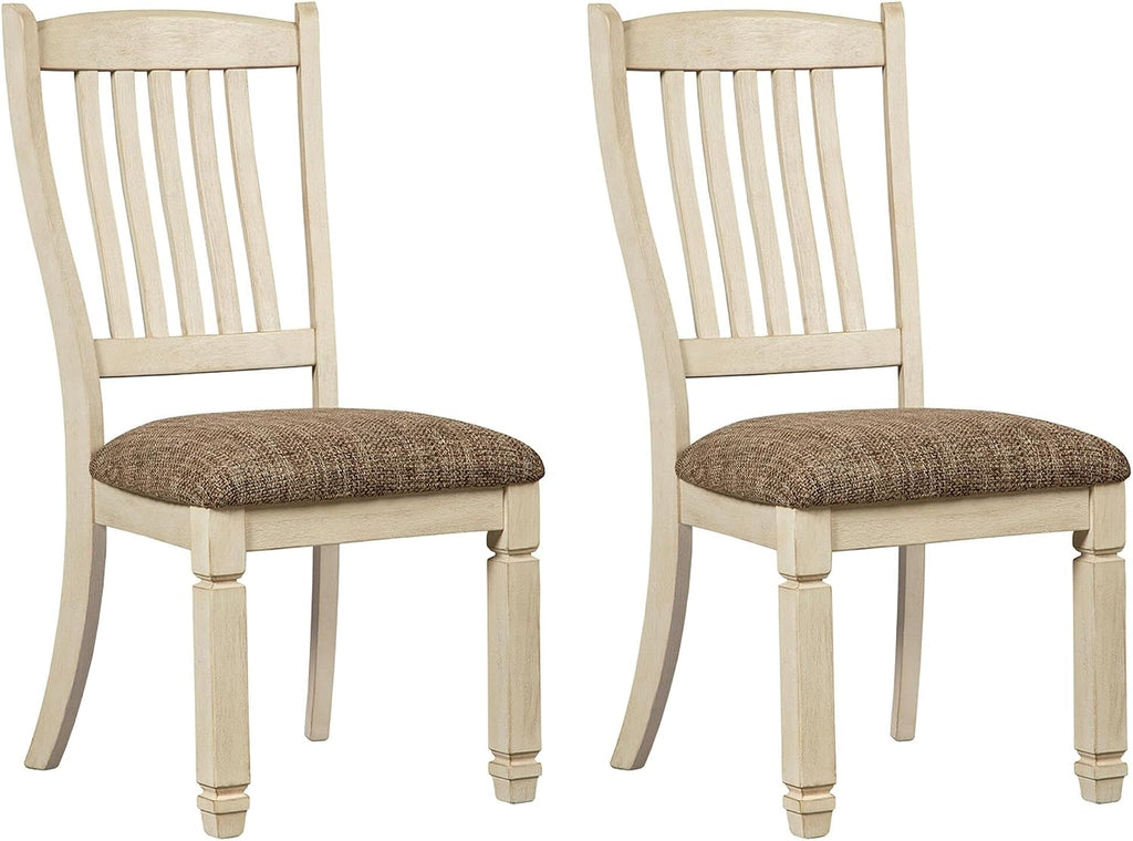 Signature Design by Ashley Bolanburg 20' Upholstered Dining Room Chair, Set of 2, Antique White