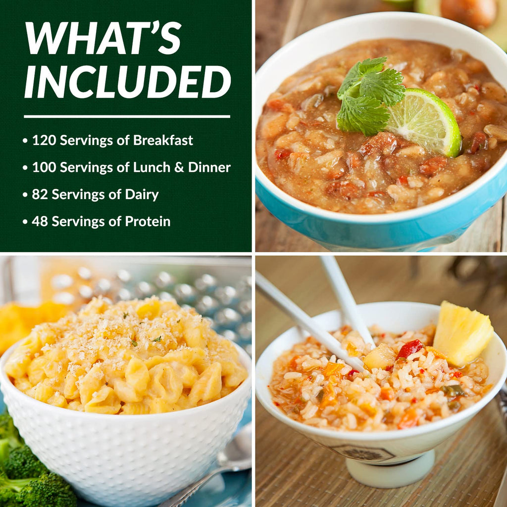 Valley Food Storage Long Term Food Supply Kit | 2 Bucket Emergency Survival Food | 75g+ Daily Protein, 1,800+ Calories Per Day | 25 Year Shelf Life Prepper Food for Camping & Disaster Preparedness
