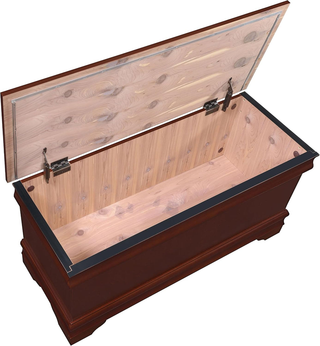 Coaster Home Furnishings - Pablo - Wood - Cedar Chest with Flip-Open Top, Lined Interior and Base Molding - Bedroom - 47-Inch - Warm Brown - 900022