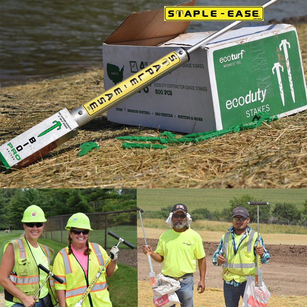 Contractor Grade 4 Inch Biodegradable Stakes, Sod Staples for Securing Weed Fabric, Landscape Fabric, Netting, and Blanket (Pallet Buy - 70 Boxes of 1000 ct)