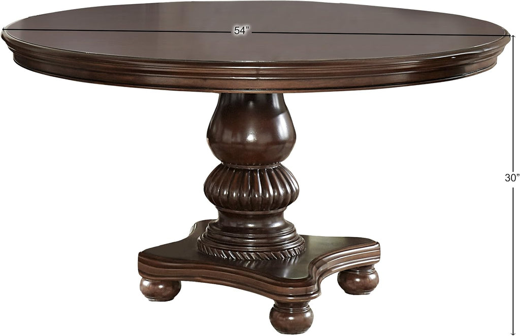 Homelegance Lordsburg Round Dining Table, Cherry, 54'