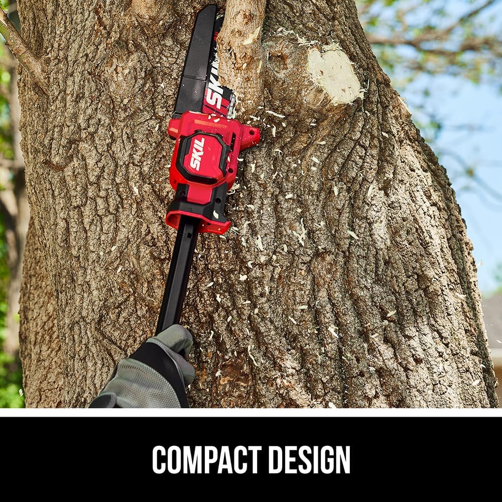 SKIL PWR CORE 20 Brushless 20V 6' Telescopic Mini Chainsaw Kit with Up to 2.8 feet Including 2.0Ah Battery and Charger-PR0601B-11