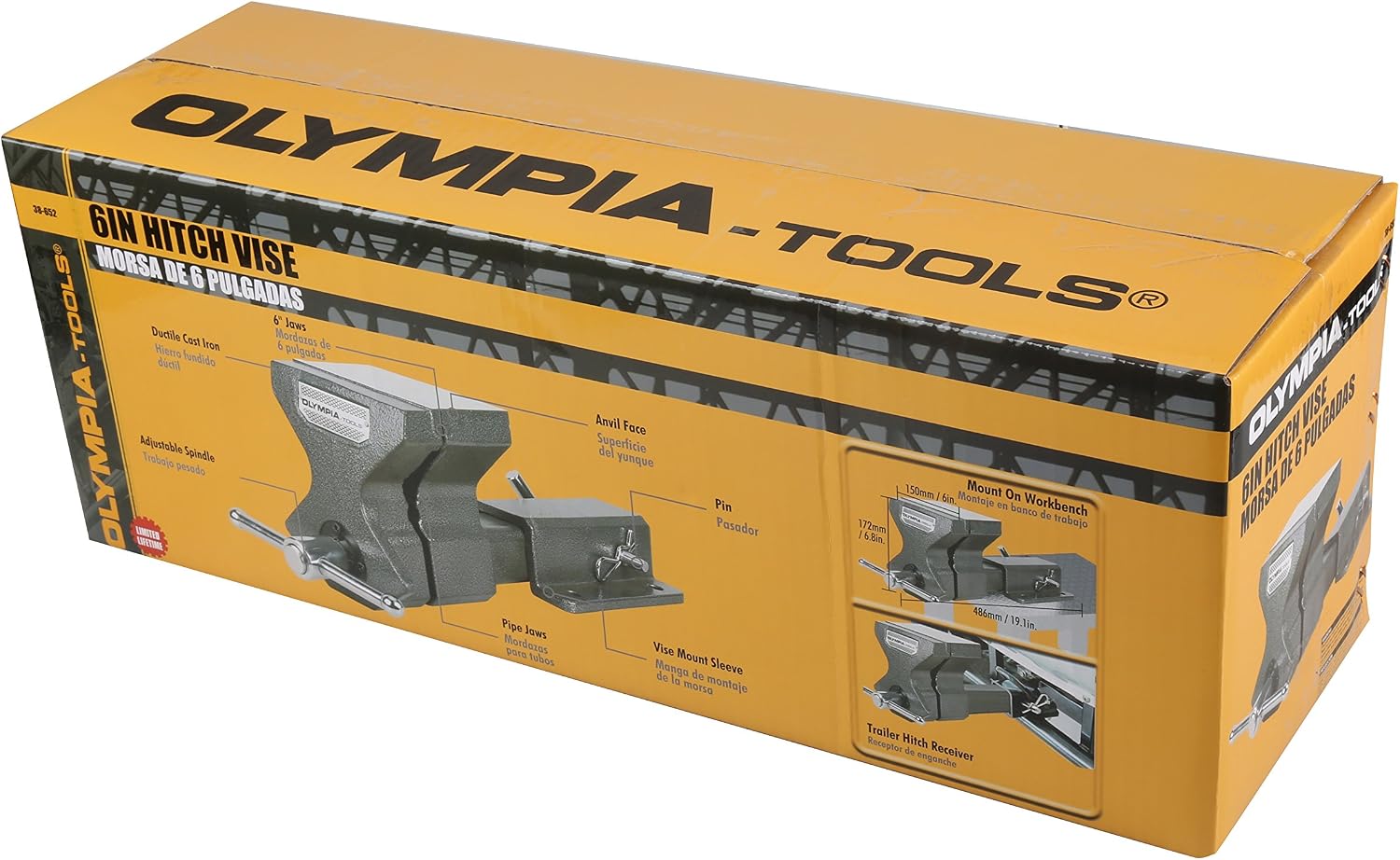 Olympia Tools Hitch Vise 38-652, 6 inches