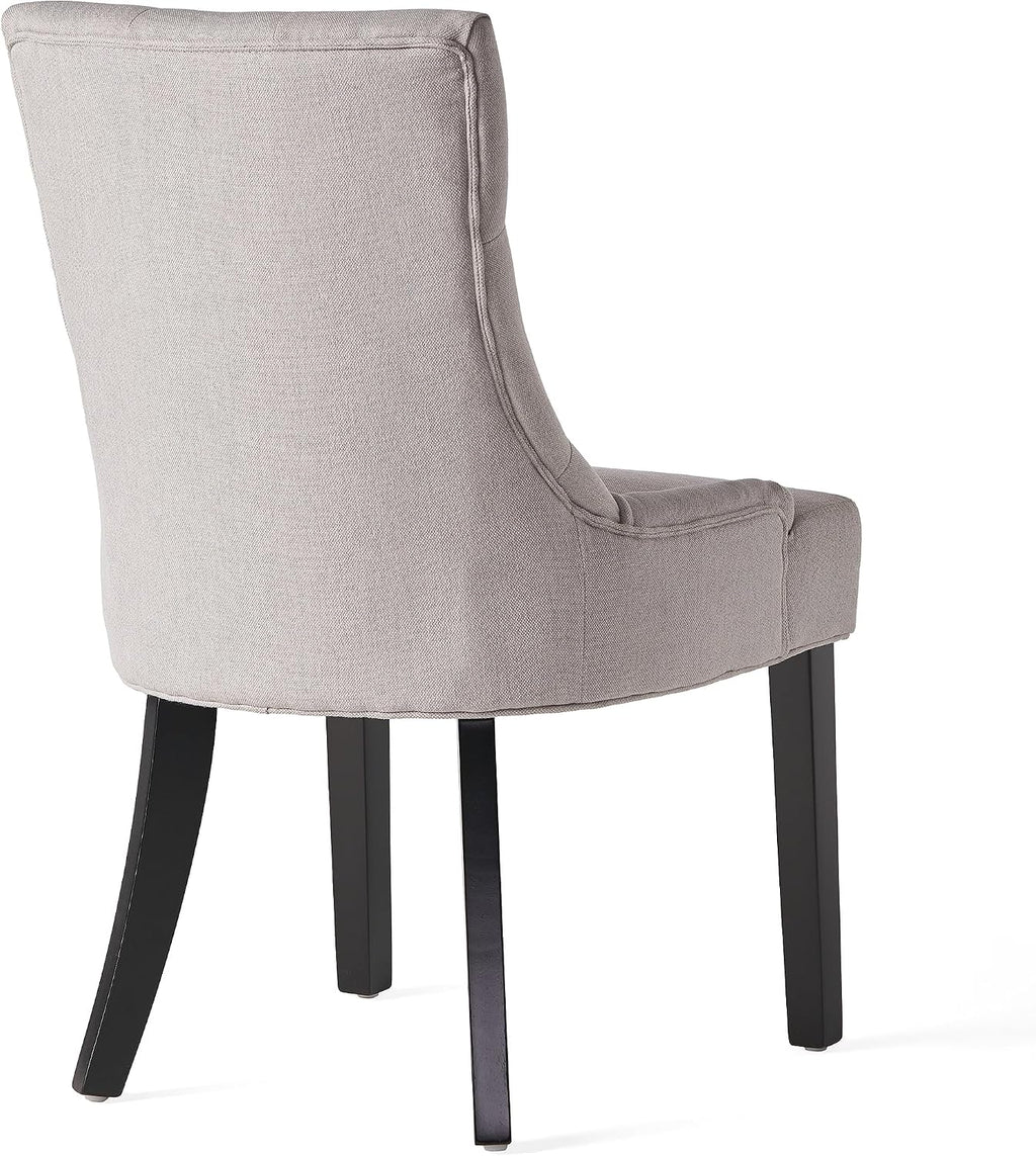 Christopher Knight Home Hayden Fabric Dining Chairs, 2-Pcs Set,Polyester, Light Grey