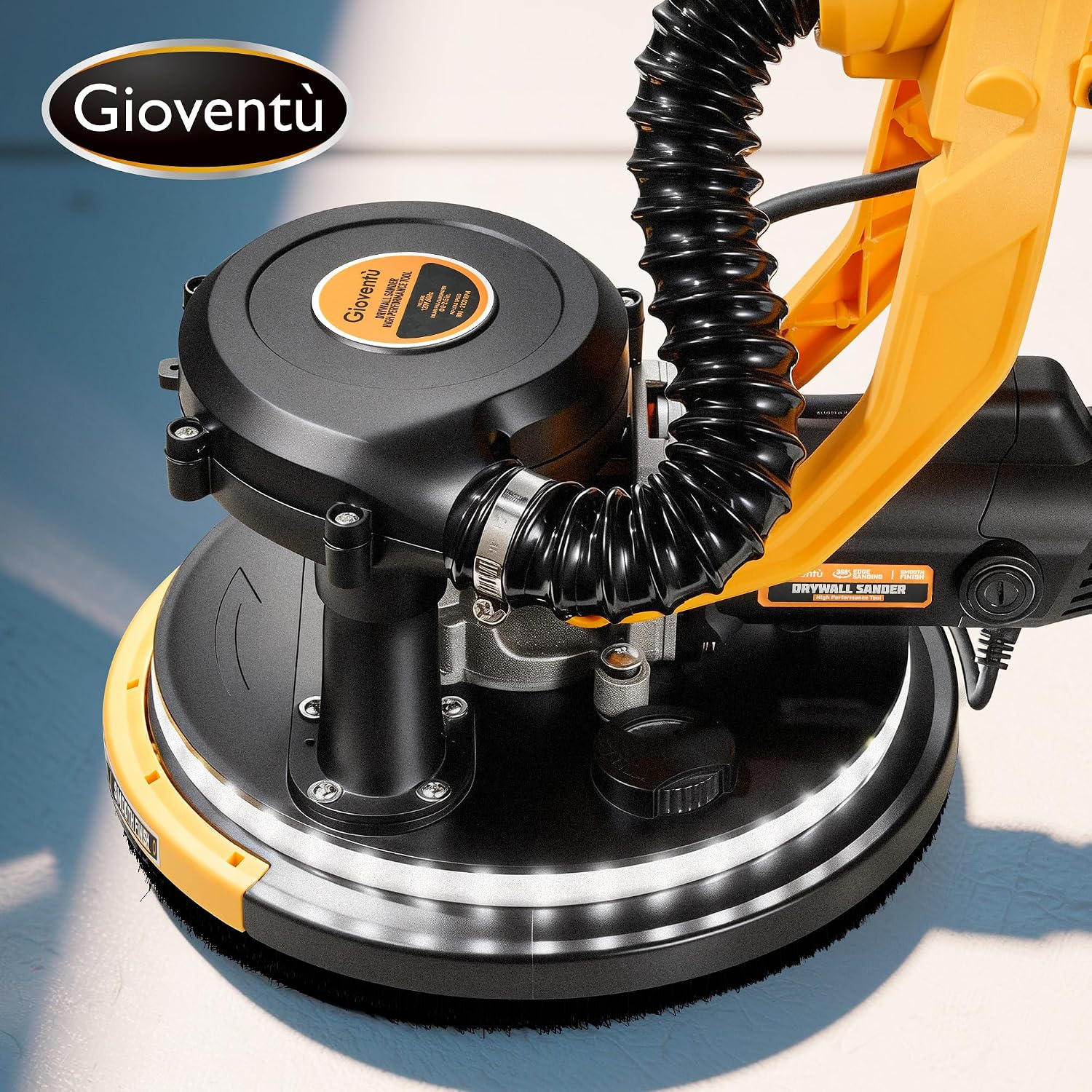 Electric Drywall Sander, 950W Drywall Power Sander with Vacuum Dust Collector, 9 Variable Speed 800-2100RPM, LED Light, Dustless Wall Sander for Drywall, Popcorn Ceiling, Corner etc