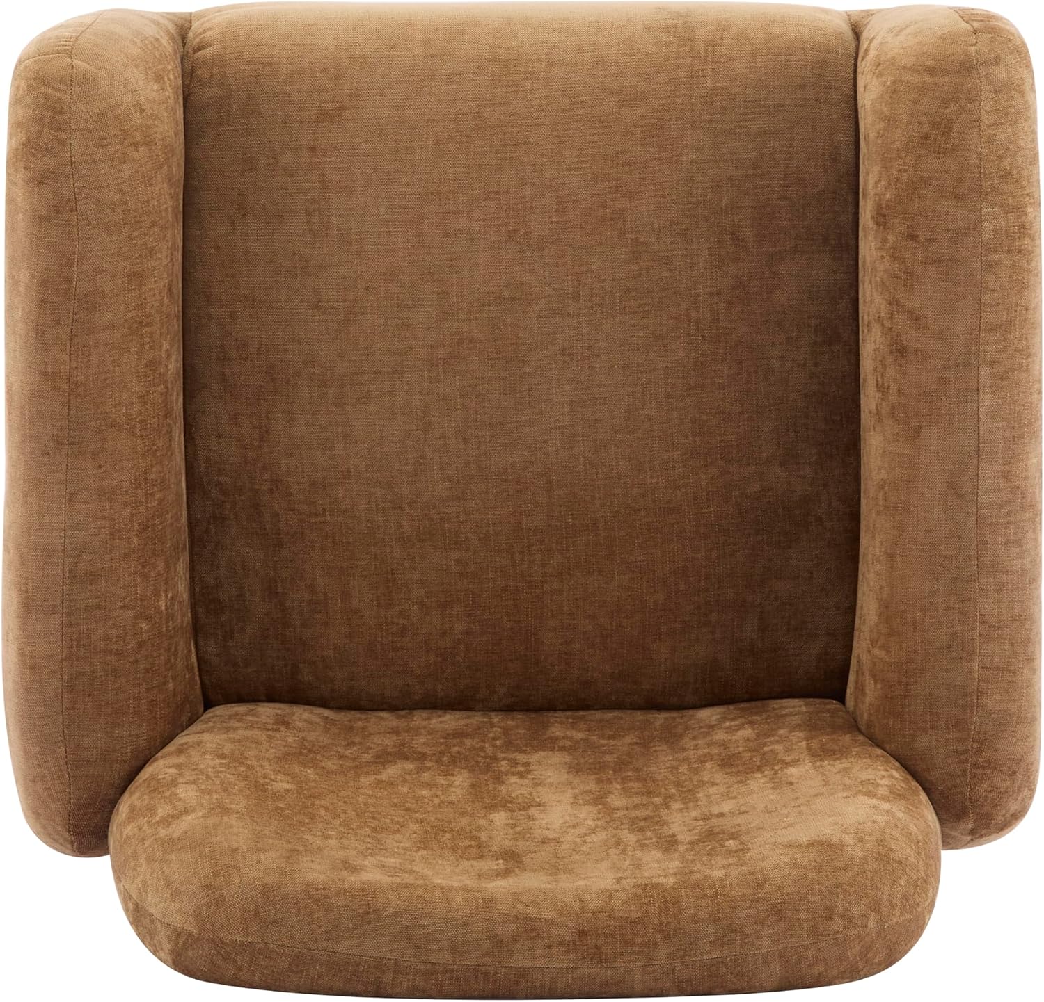 Christopher Knight Home Audrey Modern Upholstered Accent Chair, Low Profile Lounge Chair Inddor, Wooden Comfy Reading Chair, Soft Seating Single Lounge Sofa, Tan Brown