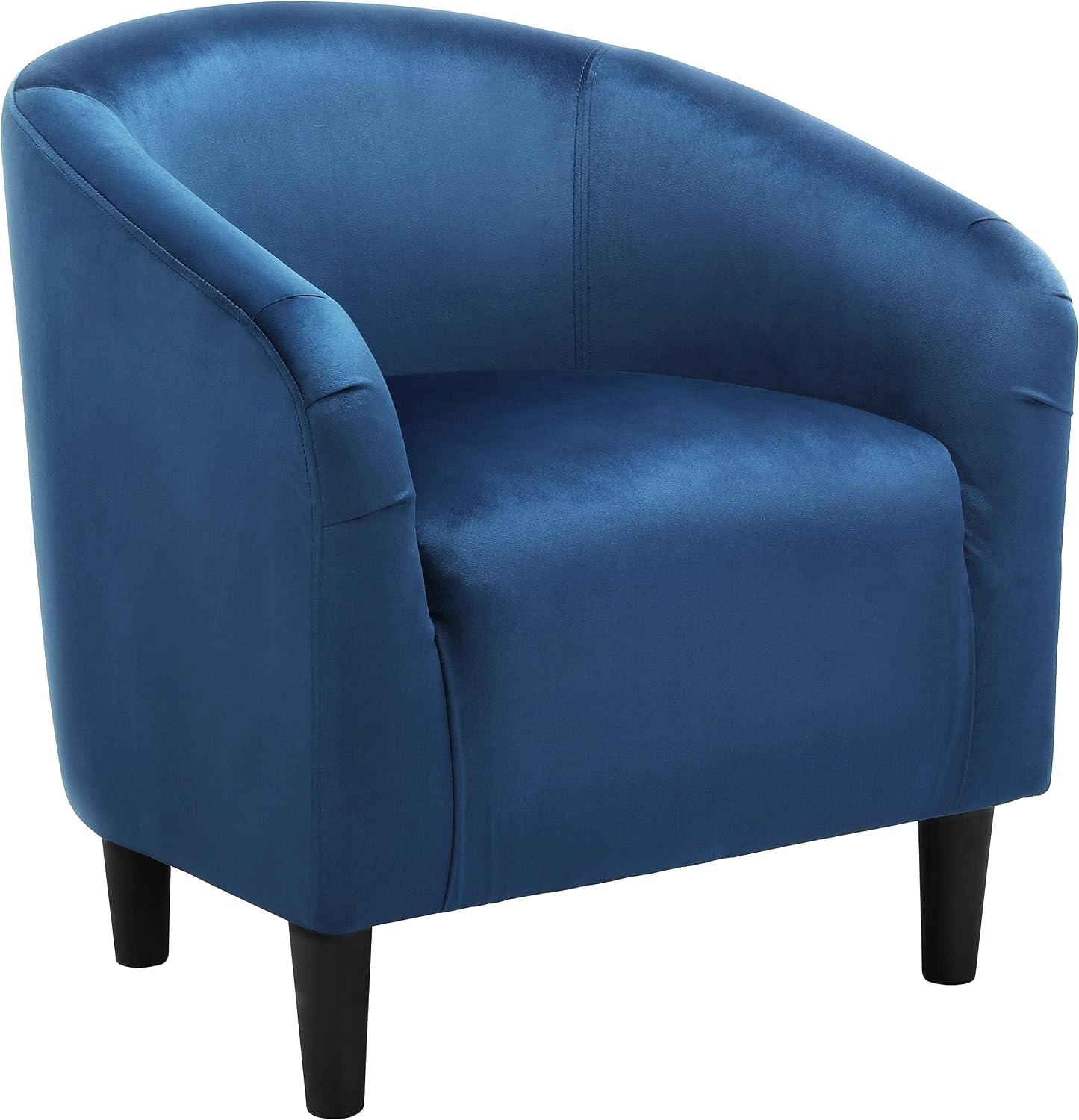 Yaheetech Accent Barrel Chair, Velvet Club Chair, Furry Sherpa Elegant Armchair with Cozy Soft Padded, Suitable for Living Room Bedroom Reception Room Office, Pagoda Blue