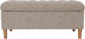 HomePop 40' Ainsley Button Tufted Storage Bench - Midtone Gray