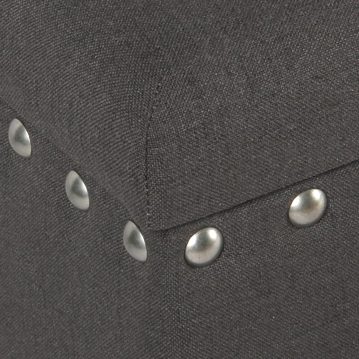HomePop 42' Storage Bench with Nailhead Trim - Charcoal