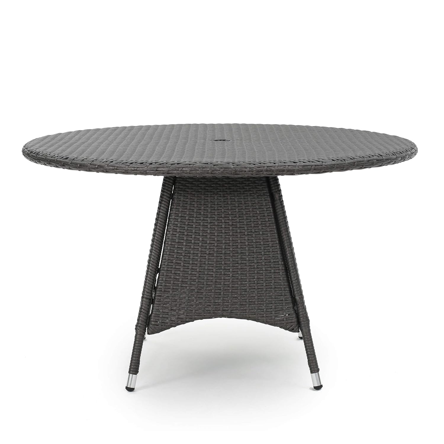 Christopher Knight Home Corsica Wicker Round Dining Table, Grey