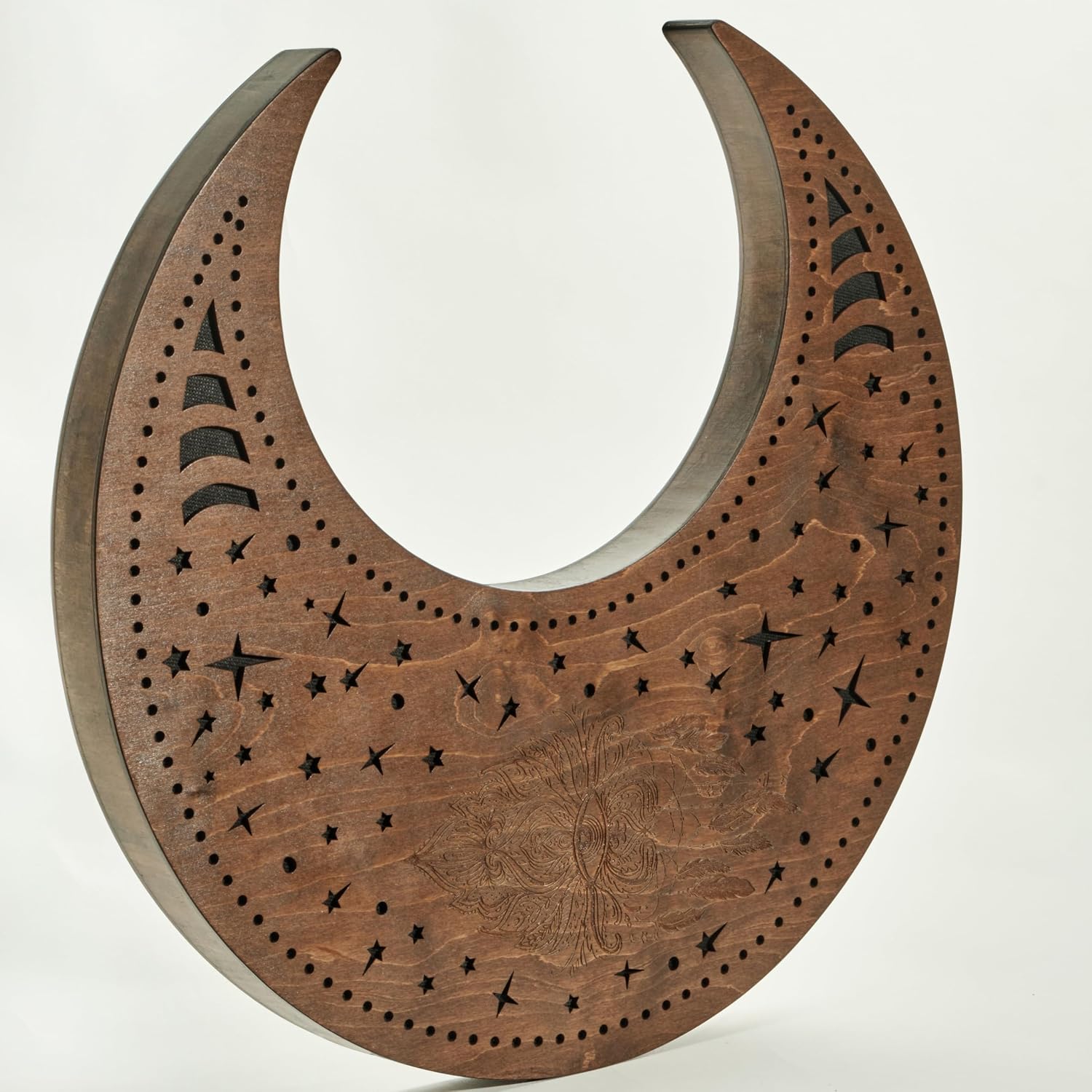 Crescent Ocean Disc 19.5 Inch (50 cm), Handmade Wooden Ocean Drum for Sound Healing, Meditation, Yoga & Sound Bath, Without Bag