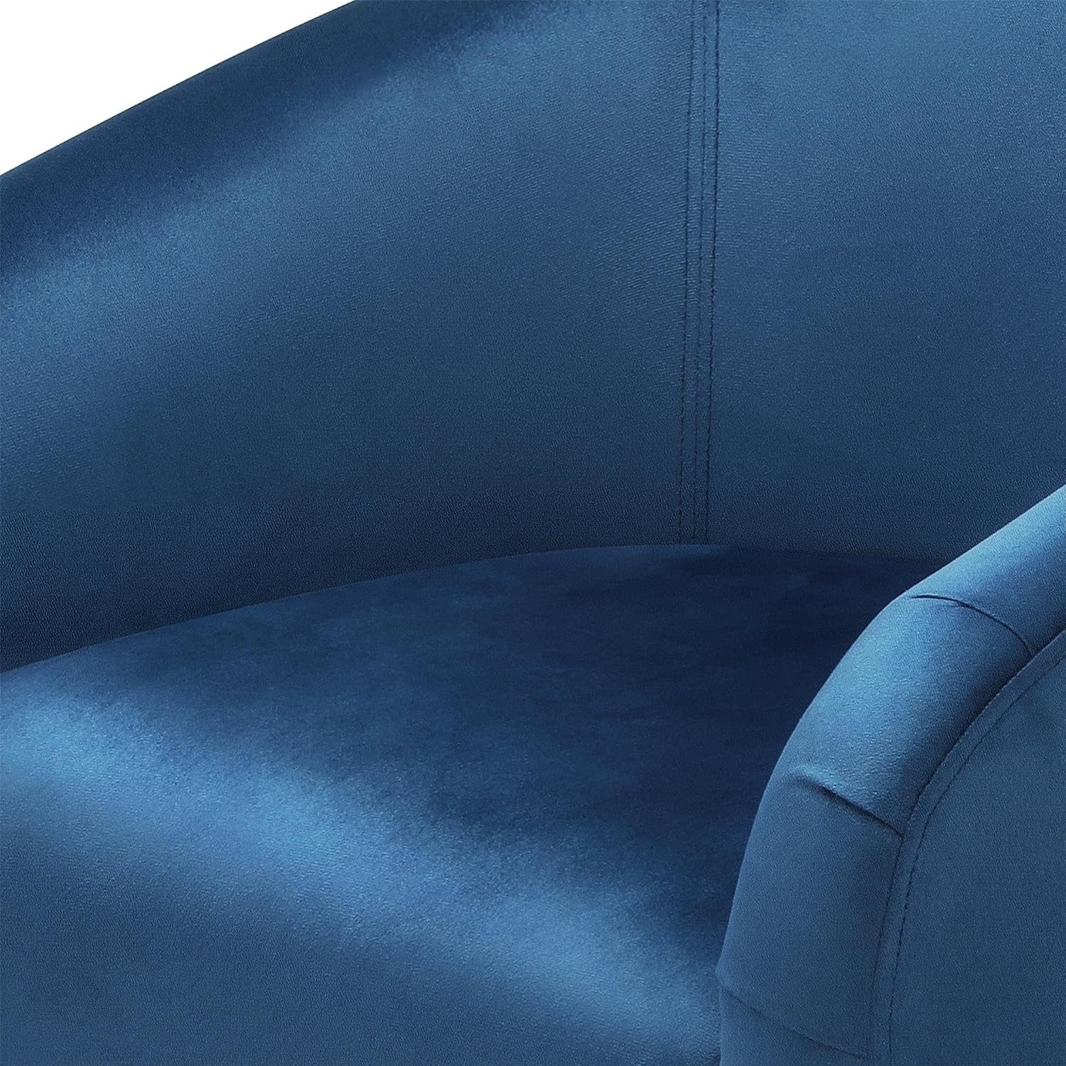 Yaheetech Accent Barrel Chair, Velvet Club Chair, Furry Sherpa Elegant Armchair with Cozy Soft Padded, Suitable for Living Room Bedroom Reception Room Office, Pagoda Blue