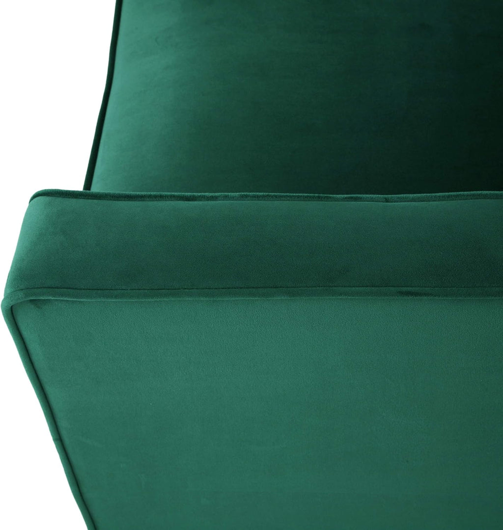 Christopher Knight Home Rachel Contemporary Velvet Club Chair, Green, Dark Brown