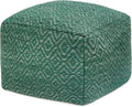 Anji Mountain Pouf Ottoman Foot Rest, Handmade Ottoman Pouf, Comfortable Foot Stool, Decorative Floor Seating for Living Room Decor, Bedroom & Home Décor Accent - Sage