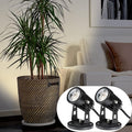 2 Pack LED Spot Lights Indoor Plant Spotlight Lamp Up for Plants Aent Lighting 110V Warm White Uplight 5.9 FT Cord with Floor Foot Switch,