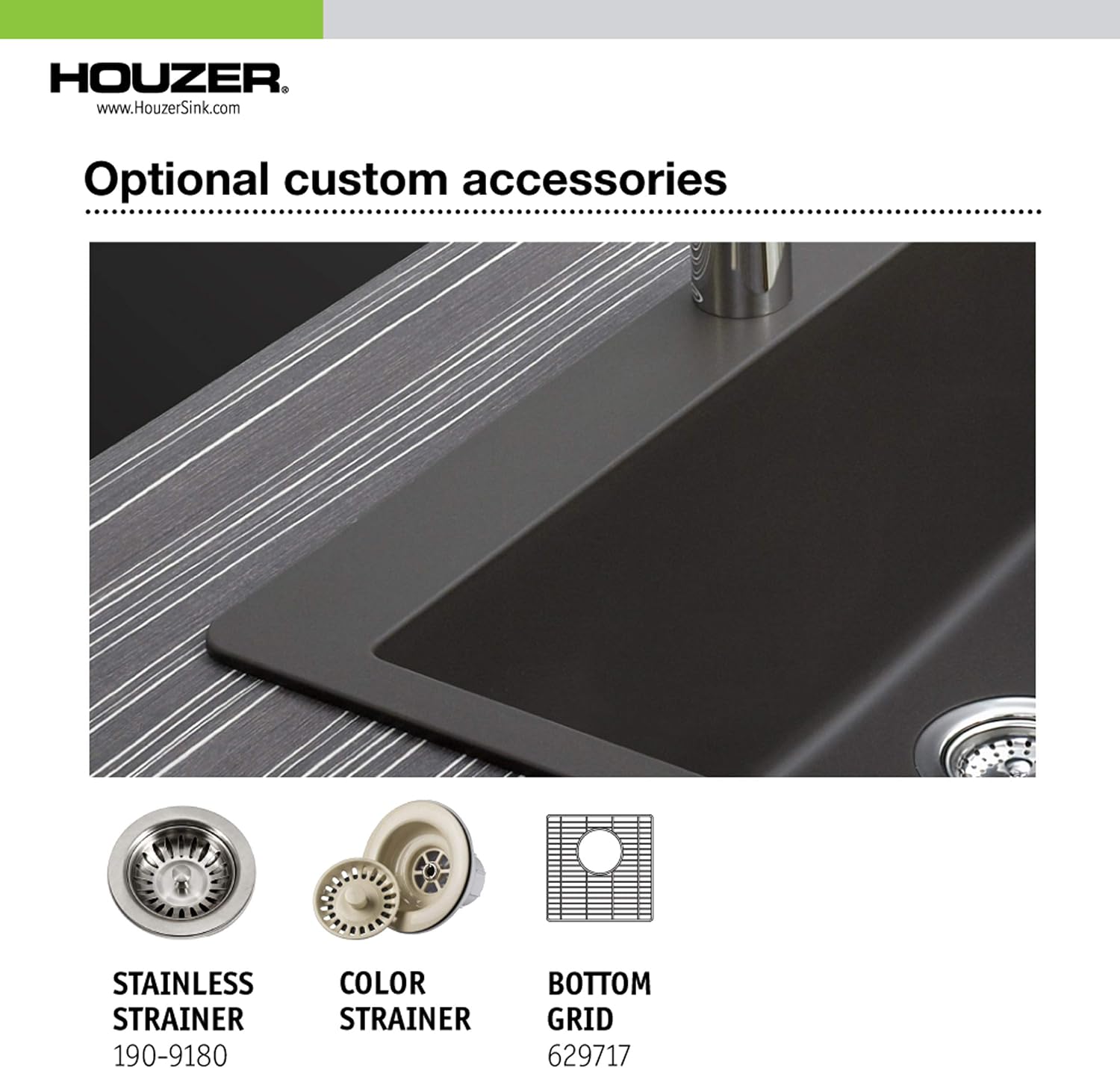 Houzer Quartztone Sand Granite Composite Kitchen Bar Sink: 16 Inch Dual Mount Single Bowl Sink, Durable & Versatile, Essential for Home & Apartment: E-100 SAND
