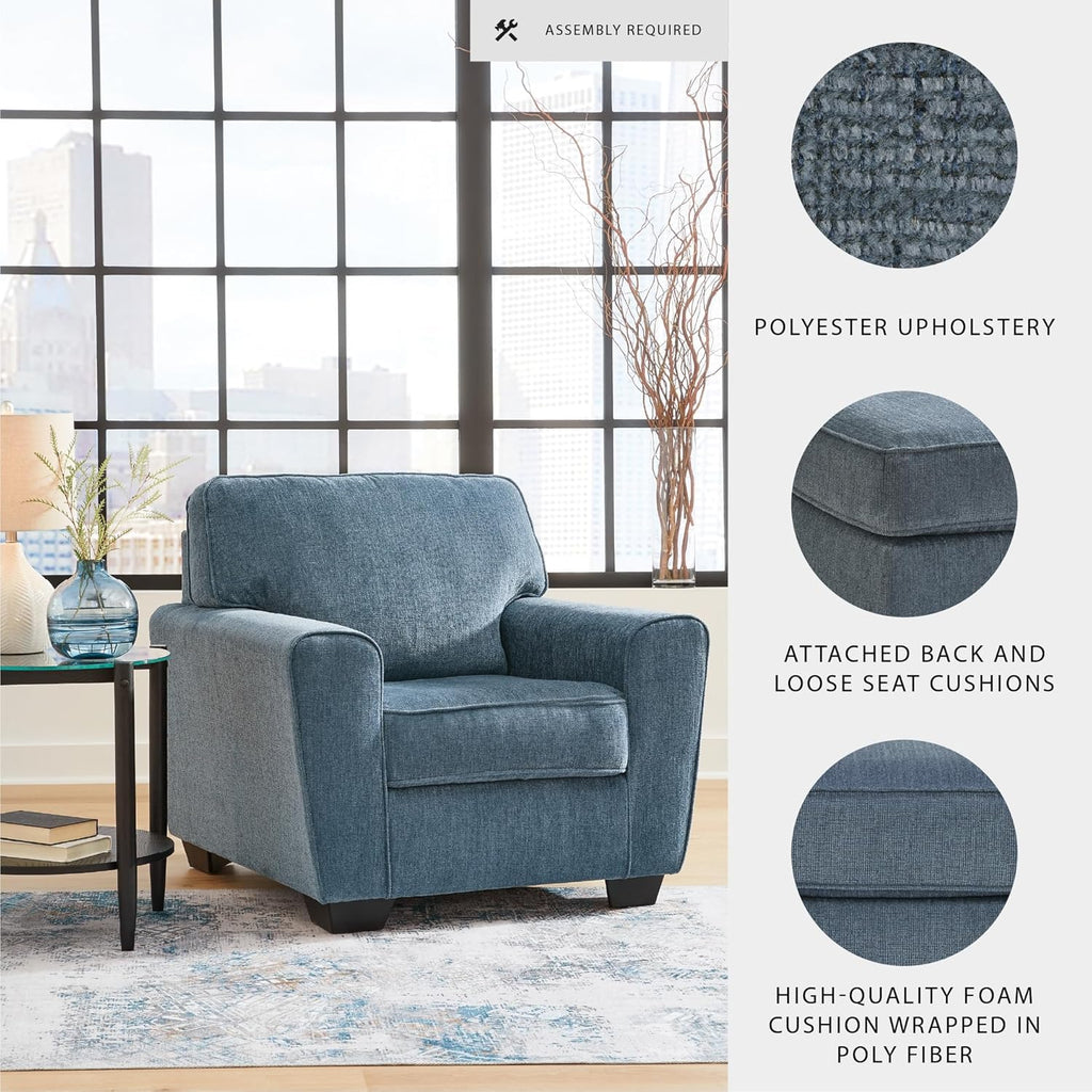 Signature Design by Ashley Cashton Modern Upholstered Chair, Blue