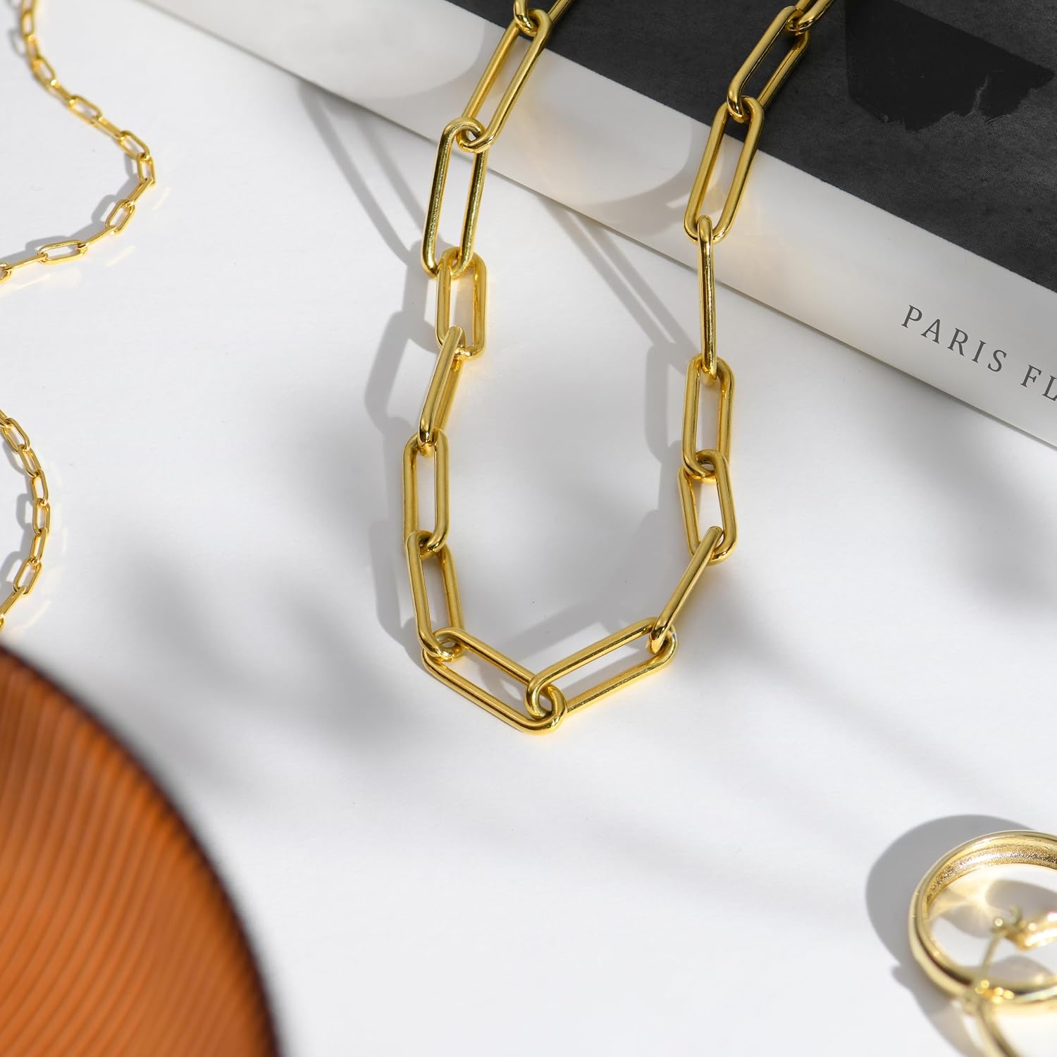 OAK & LUNA - Choose Your Style Women's Chain - Sterling Silver, 18K Gold Plated, Gold Vermeil, 14K Solid Gold - Bobble, Paperclip, Herringbone, Gourmette, Rope, Texture, Pearl, Cable, Mirror, Box, Twist - Custom Length