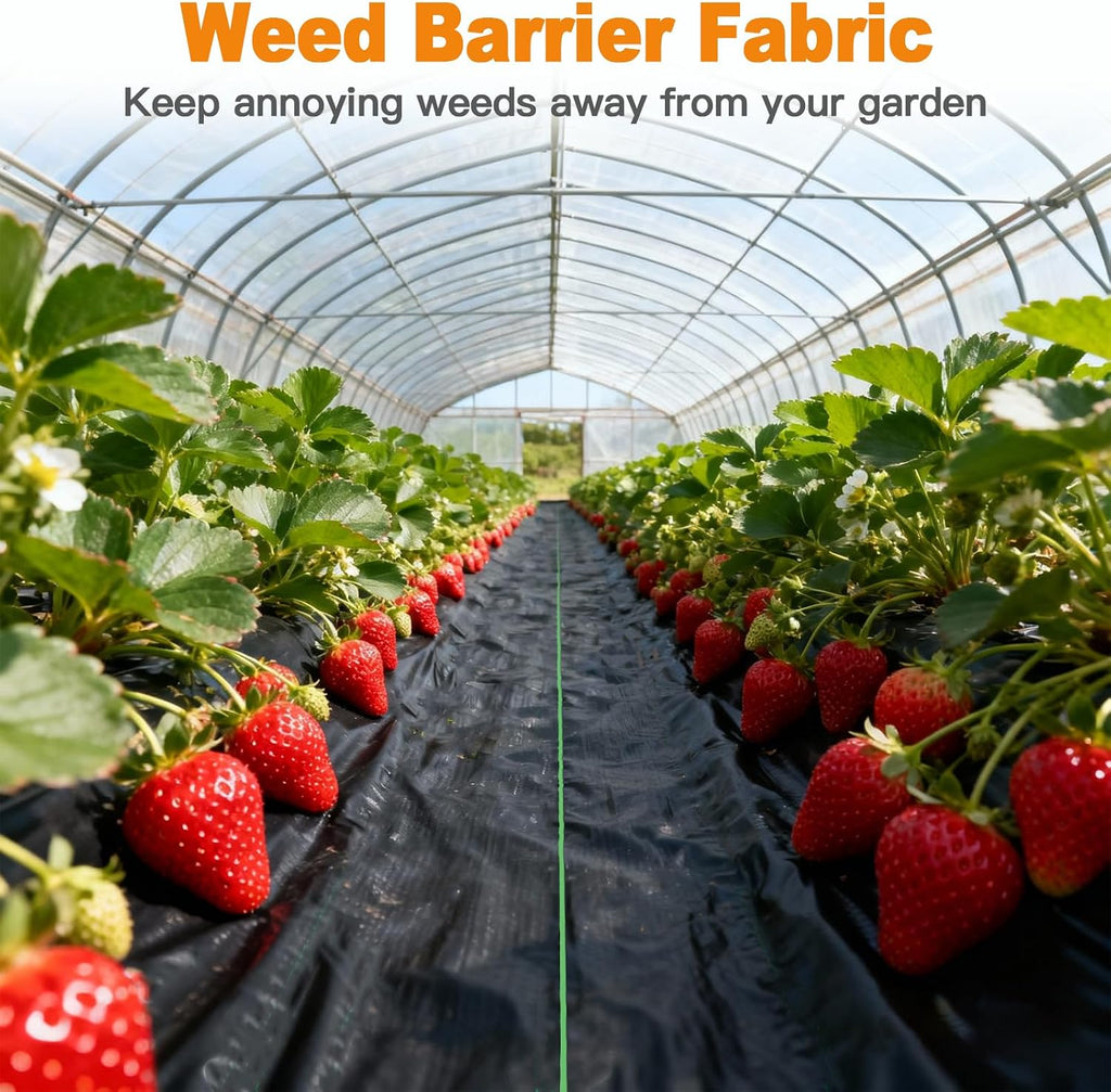 AMAGABELI 6.5oz 3ft x 300ft Weed Barrier Landscape Fabric Double Layer Garden Cloth Heavy Duty Weed Control Blocker Mat Gardening Ground Cover Durable Woven Geotextile Fabric Driveway Underlayment