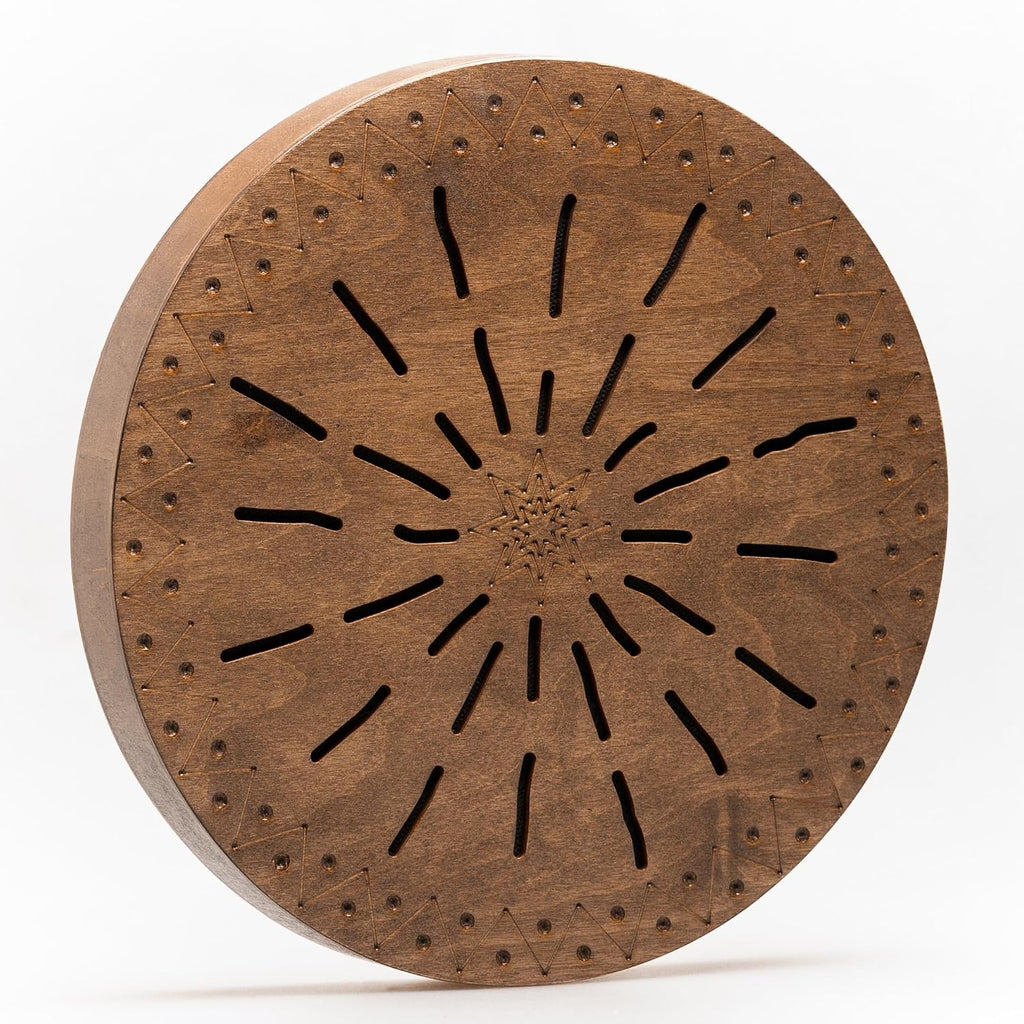 Water-Fall Disc — Wooden Ocean Drum, Geyser, 12' (30 cm) | Realistic Ocean Waves & Waterfall Sound for Meditation & Yoga | No Bag