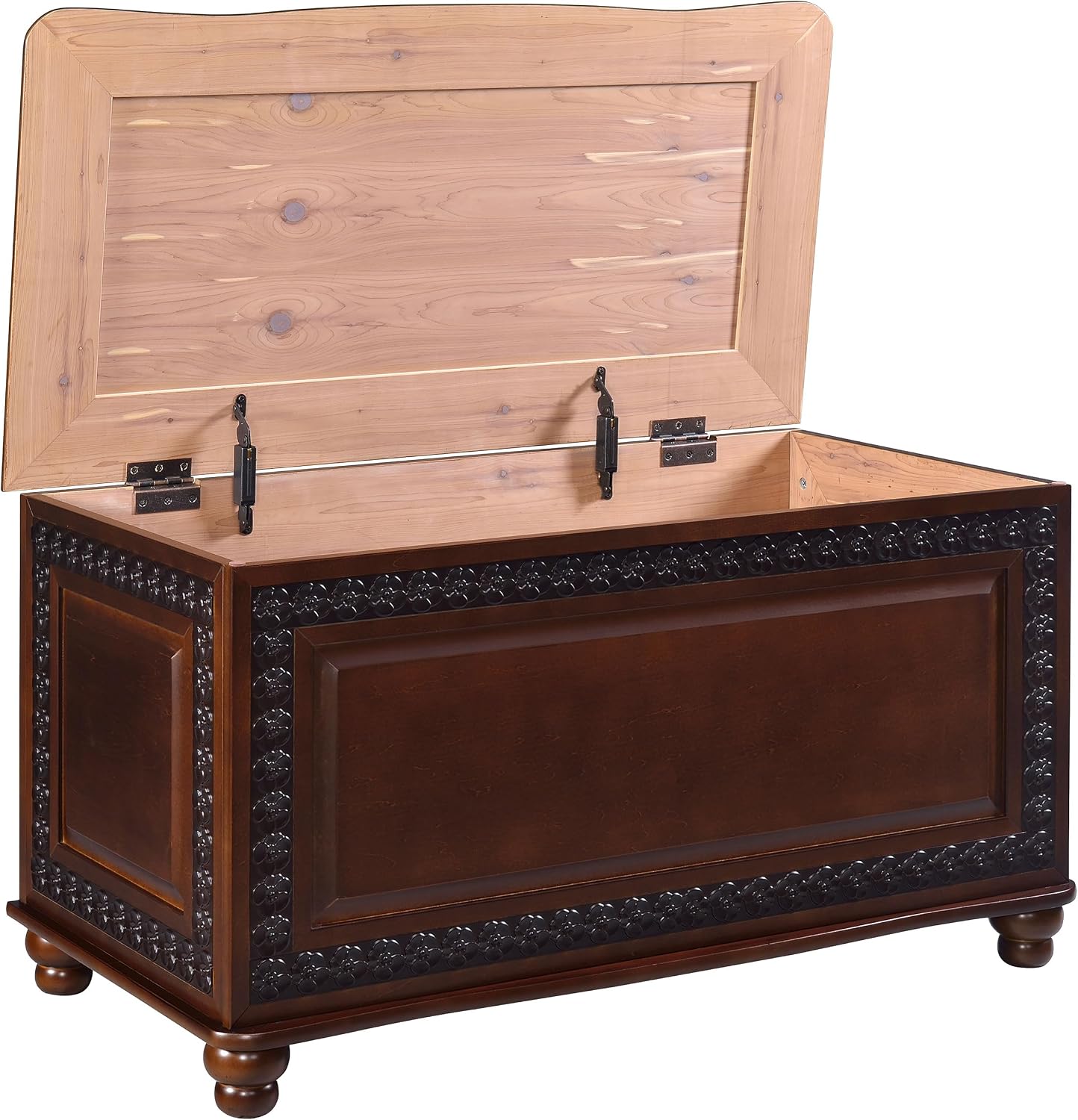 Coaster Home Furnishings - Finlay - Wood - Cedar Chest with Flip-Open Top, Safety Hinge, Lined Interior and Traditional Style - Bedroom - 40-Inch - Dark Tobacco - 900012