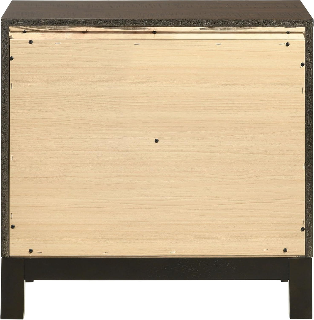 Coaster Home Furnishings Edmonton Farmhouse Engineered Wood 2-Drawer Bedroom Nightstand Bedside Table Organizer Unit Rustic Tobacco 204352