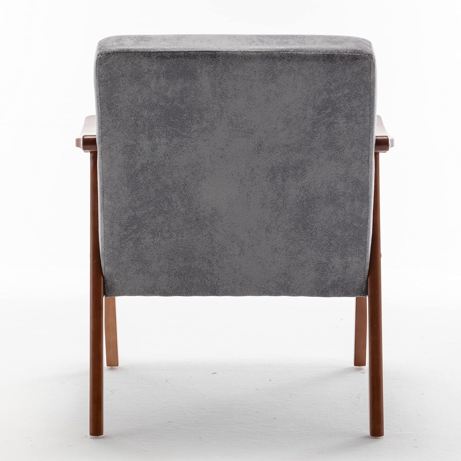 Container Furniture Direct Accent Chair with Microfiber Upholstery and Solid Wood Frame, Classic Mid-Century Modern Living Room Furniture for Extra Seating, Spotted Grey