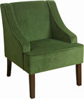 HomePop Classic Swoop Arm Accent Chair - Dark Green