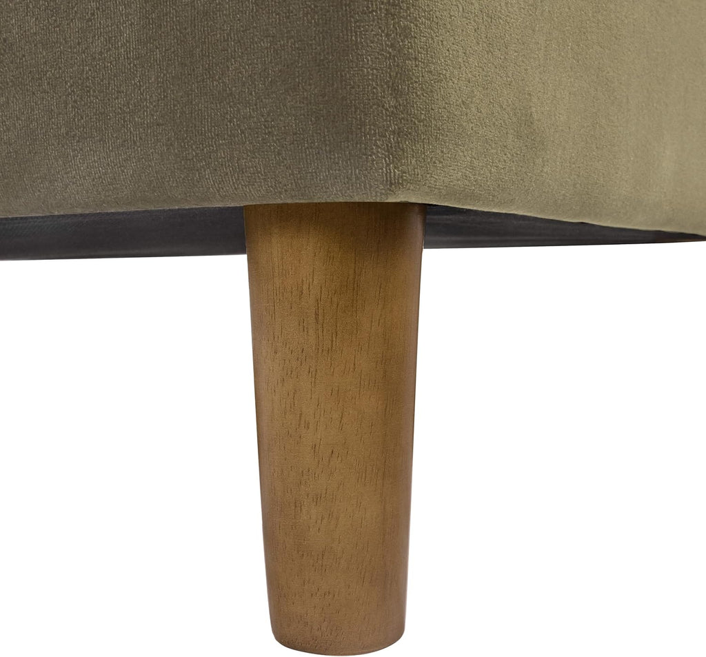 HomePop 40' Ainsley Button Tufted Storage Bench - Light Sage Green Velvet