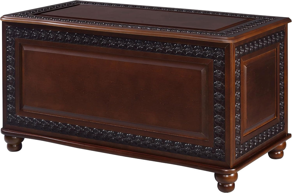 Coaster Home Furnishings - Finlay - Wood - Cedar Chest with Flip-Open Top, Safety Hinge, Lined Interior and Traditional Style - Bedroom - 40-Inch - Dark Tobacco - 900012