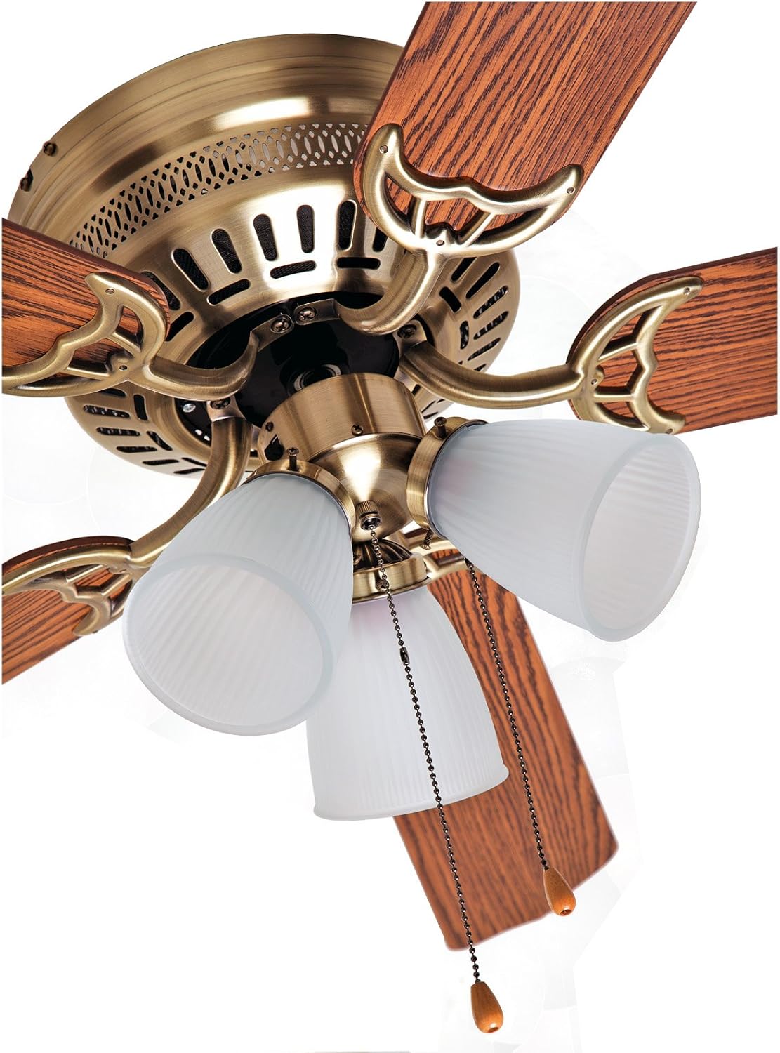 Boston Harbor 555706 CF-78049L Hugger Ceiling Fan 3 Light, Brown